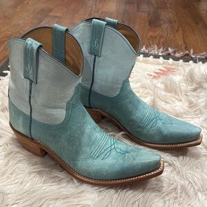 NIB Lucchese Gaby Boot emerald Blue sea/aqua, size 8.5